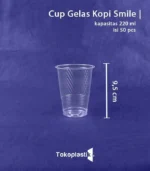 Cup-gelas-kopi-minuman-220ml-Smile-kuning-tokoplastik-Spk